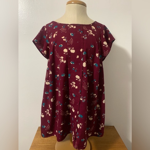 ModCloth Jessy B Maroon Top 1X - Picture 4 of 9